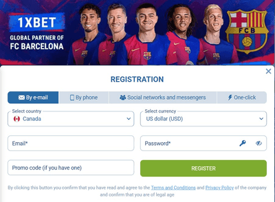 How to register at 1xBet?